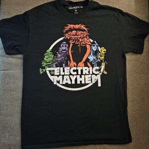 Disney The Muppets Black Tee with White Logo